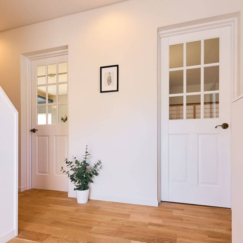 【片開きセット】ヘムロック木製室内ドア 巾712mm  ジェルドウェン 944 シングル・透明ガラス 枠巾・塗装選択可（ノックダウン式）