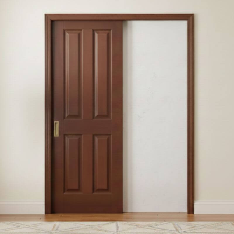 【片引きドア】木製室内ドア 巾610mm  ヘムロック ジェルドウェン 44 枠セット 枠巾・塗装選択可（ノックダウン式）