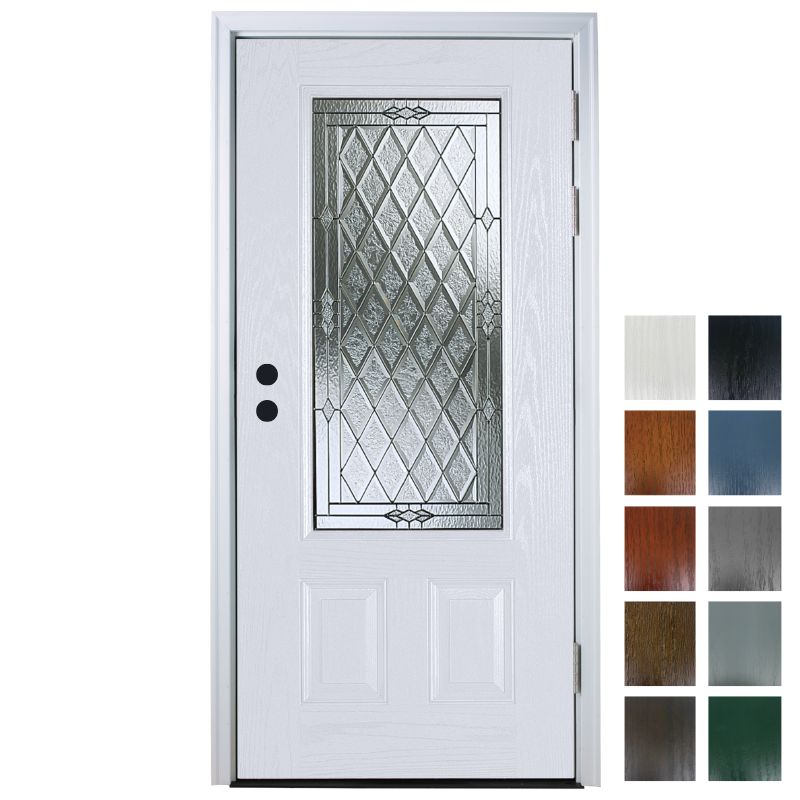 【高耐久・高断熱】輸入外部ドア［片開きセット］ ディスティンクション CANTERBURY-30 巾908 x 高さ2007mm ノックダウン 塗装色バリエーション有り