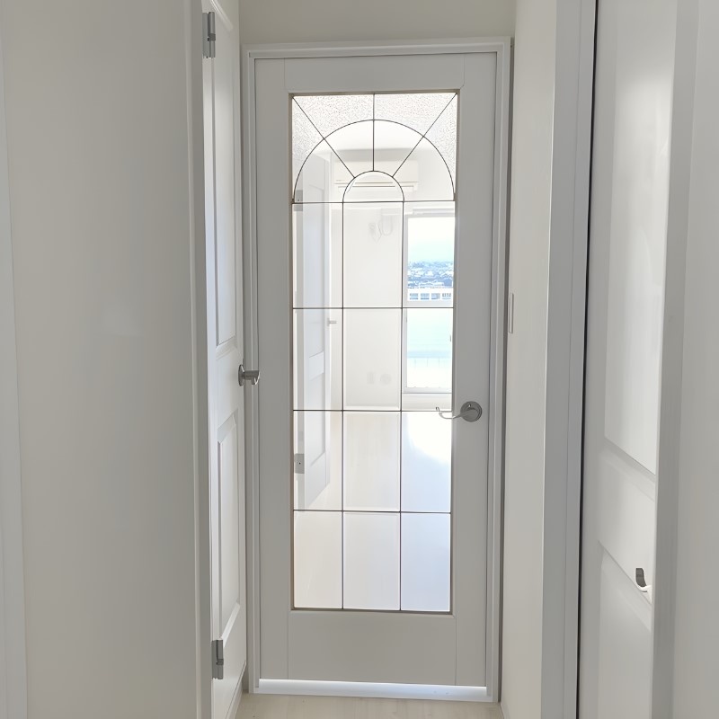 【片開きセット】ヘムロック木製室内ドア 巾813mm ジェルドウェン 1590 枠巾・塗装選択可(ノックダウン式)