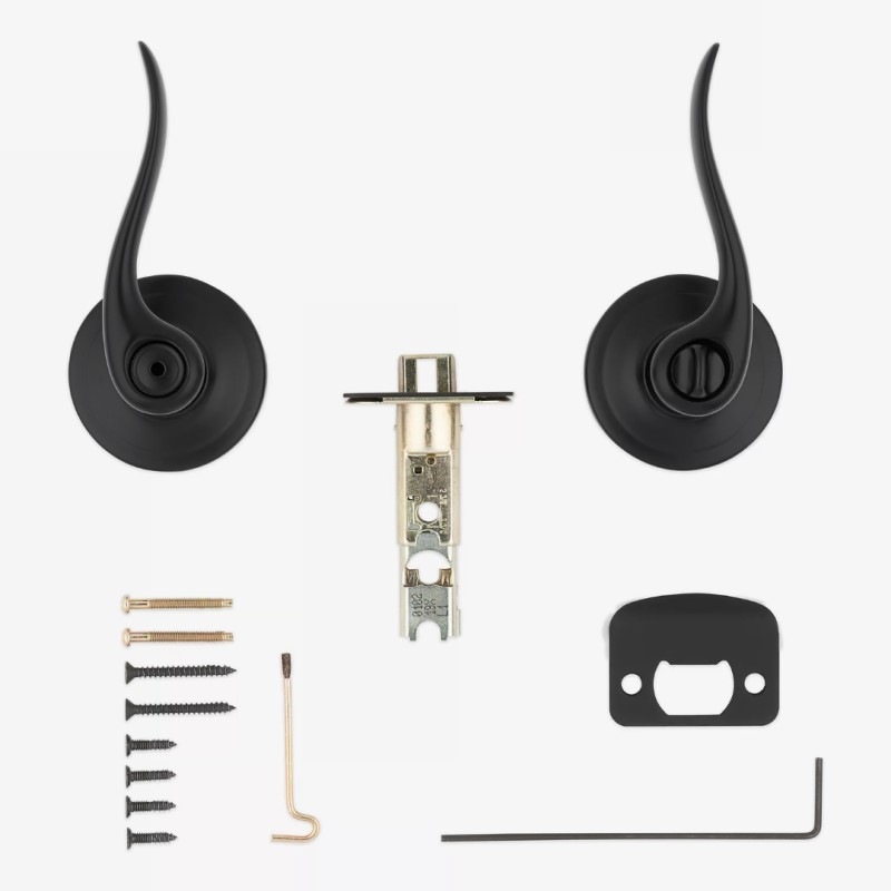 【クイックセット】 室内ドアハンドルセット タスティン サムターン 730TNL マットブラック(514)