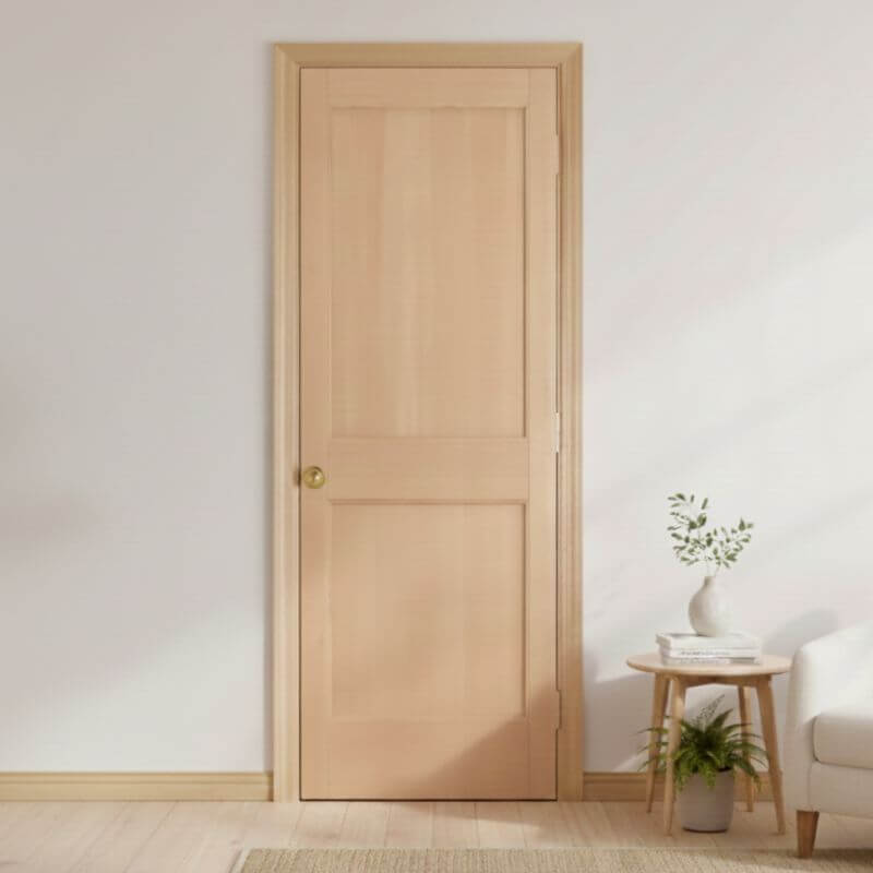 【片開きセット】ヘムロック木製室内ドア 巾813mm   ジェルドウェン 1022 枠巾・塗装選択可（ノックダウン式）