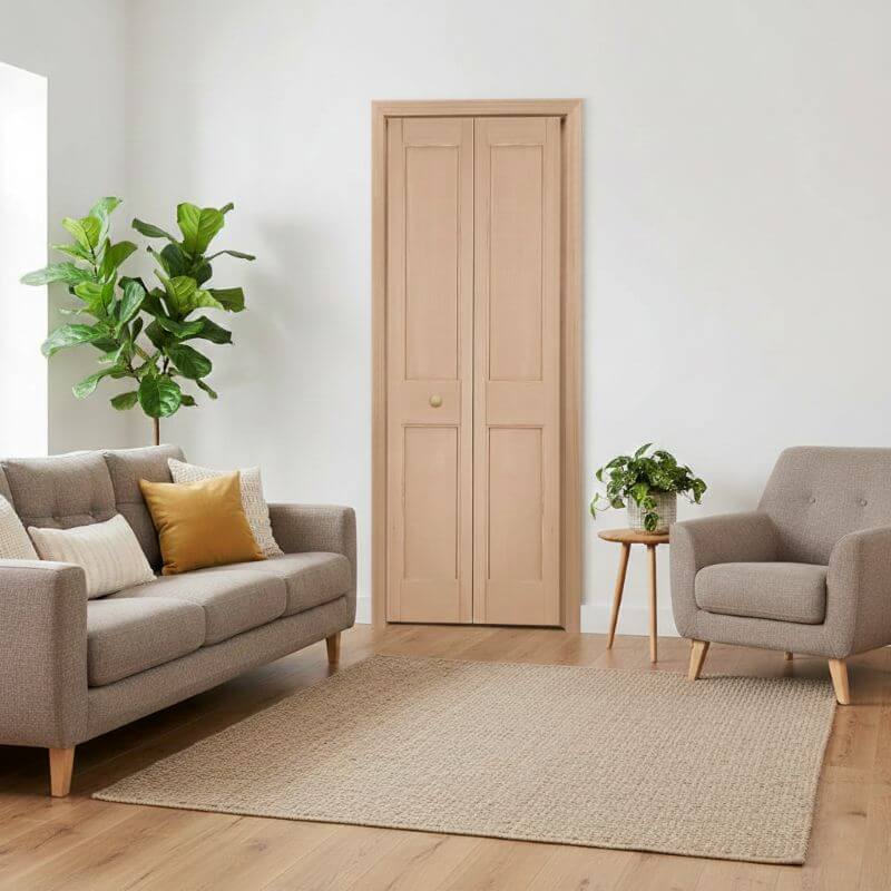 【ジェルドウェン】 ヘム木製折戸 巾753mm ノックダウン加工・塗装オプション付き 1444-26 レール・金物・木製取手付