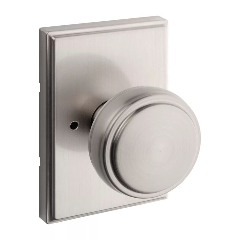 【お取り寄せ品】クイックセット 室内ドアノブセット ソラ・レクタングル プッシュボタン付 730SOK サテンニッケル(US15)