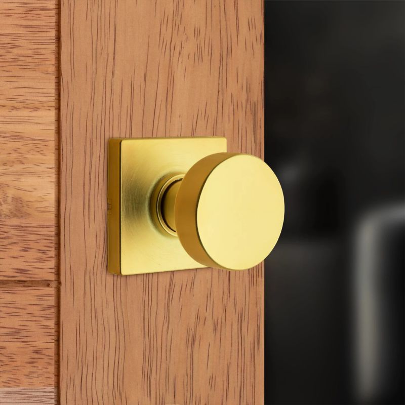 【お取り寄せ品】クイックセット 室内ドアノブセット ピスモ・スクエア 空錠 720PSK-SQT サテンブラス(4)