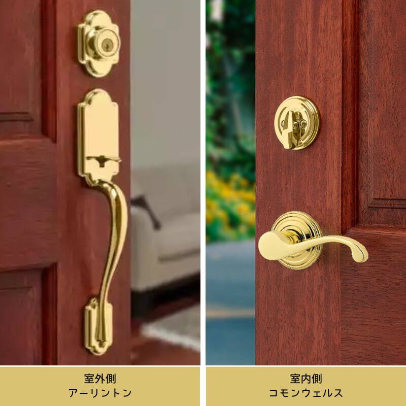 ➐KWIKSET アーリントン クイックセット玄関ドアハンドル サテン