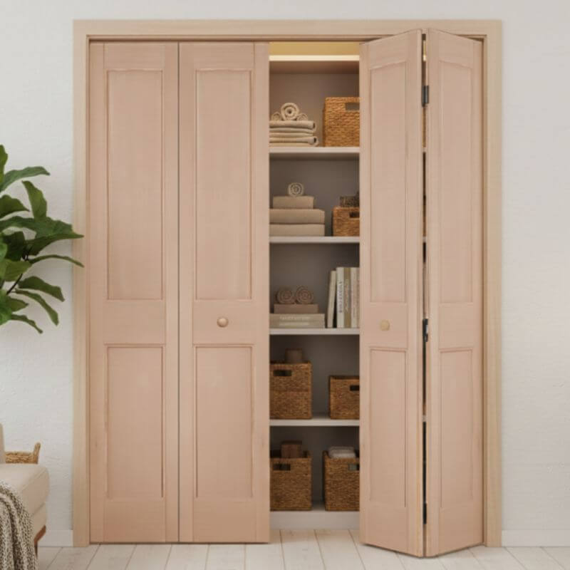 【ジェルドウェン】 ヘム木製折戸 巾1509mm ノックダウン加工・塗装オプション付き 1444-50 レール・金物・木製取手付