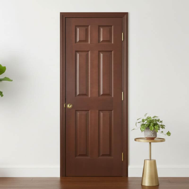 【片開きセット】ヘムロック木製室内ドア 巾813mm  ジェルドウェン 66 枠巾・塗装選択可（ノックダウン式）