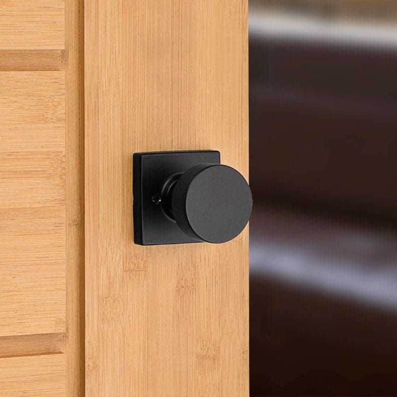 【お取り寄せ品】クイックセット 室内ドアノブセット ピスモ・スクエア 空錠 720PSK-SQT マットブラック(514)