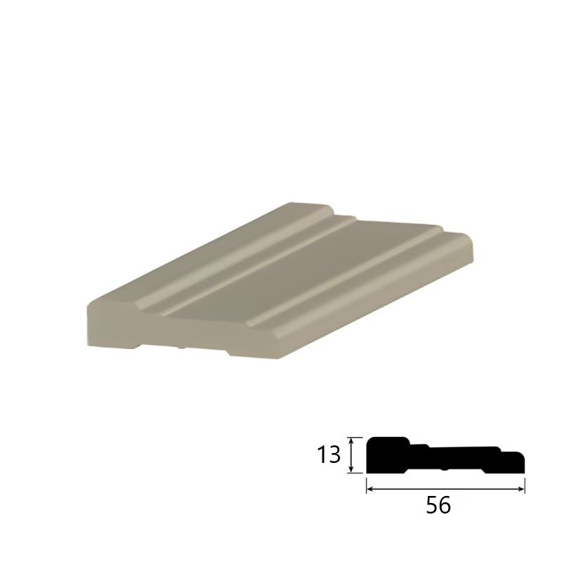 【木製モールディング】 ケーシング（額縁）H3004A-7BW,12BW  ヘム 無塗装  厚さ13.0mm x 幅56.0mm x 長さ2134/3657mm