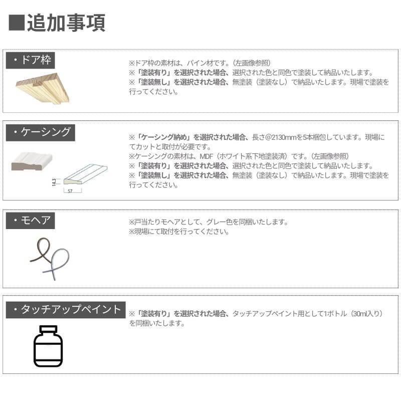 【滑らかなスムース仕上げ】【片開きセット】メソナイト室内ドア 巾813mm  HDF 6S 枠セット枠巾・塗装選択可（ノックダウン式）