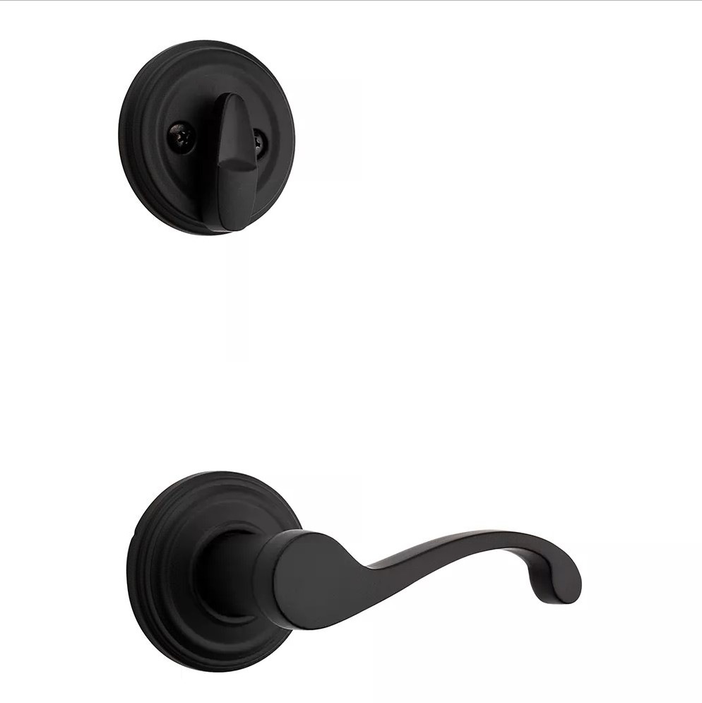 【クィックセット】 外部ドアハンドルセット 室外側ホーソロン 室内側コモンウェルス マットブラック(514)