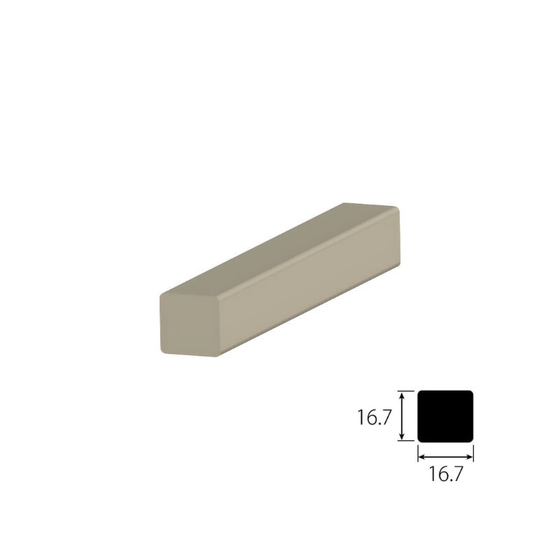 【木製モールディング】 モールディング H3516 ヘム(ツガ)無塗装 厚さ16.7mm x 幅16.7mm x 長さ2438mm