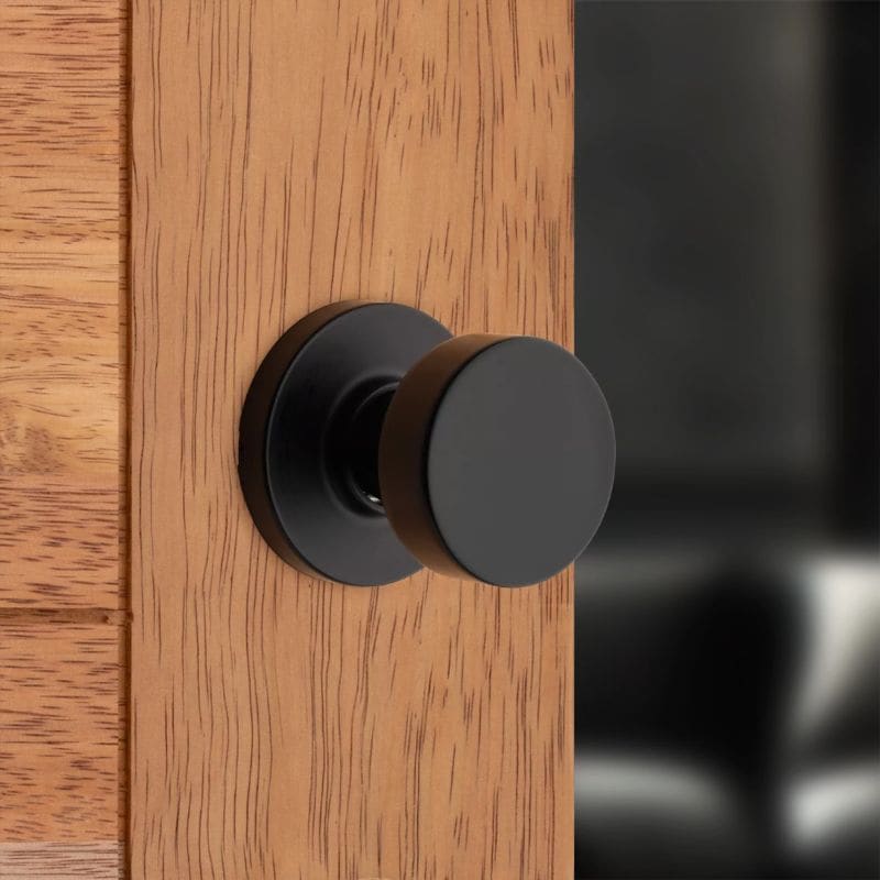 【クイックセット】 室内ドアノブセット ピスモ・ラウンド 空錠 720PSK-RDT マットブラック(514)