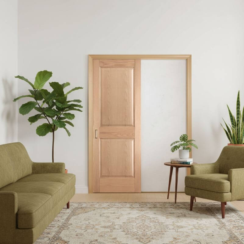 【片引きドア】木製室内ドア 巾813mm レッドオーク ジェルドウェン 82R 枠セット 枠巾・塗装選択可（ノックダウン式）