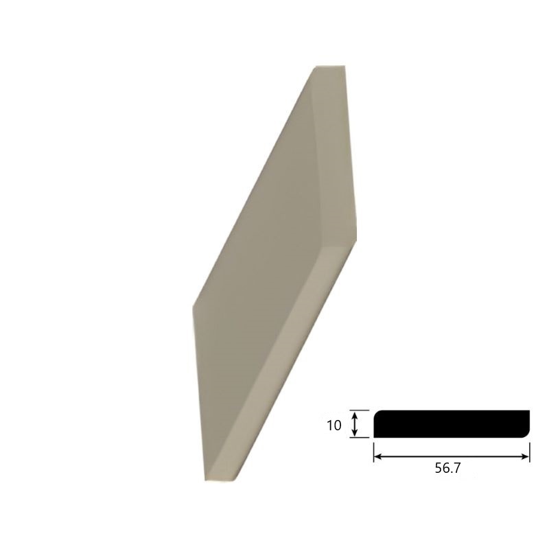 【木製モールディング】 巾木 H3111-12BW  ヘム（ツガ）無塗装  厚さ10mm x 幅56.7mm x 長さ3660mm