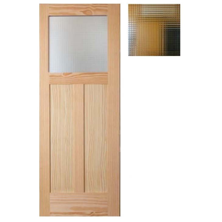 片引き室内ドアセット クリアパイン760G 無塗装 引手付き・枠巾＆塗装選択OK｜巾711mm ノックダウン式