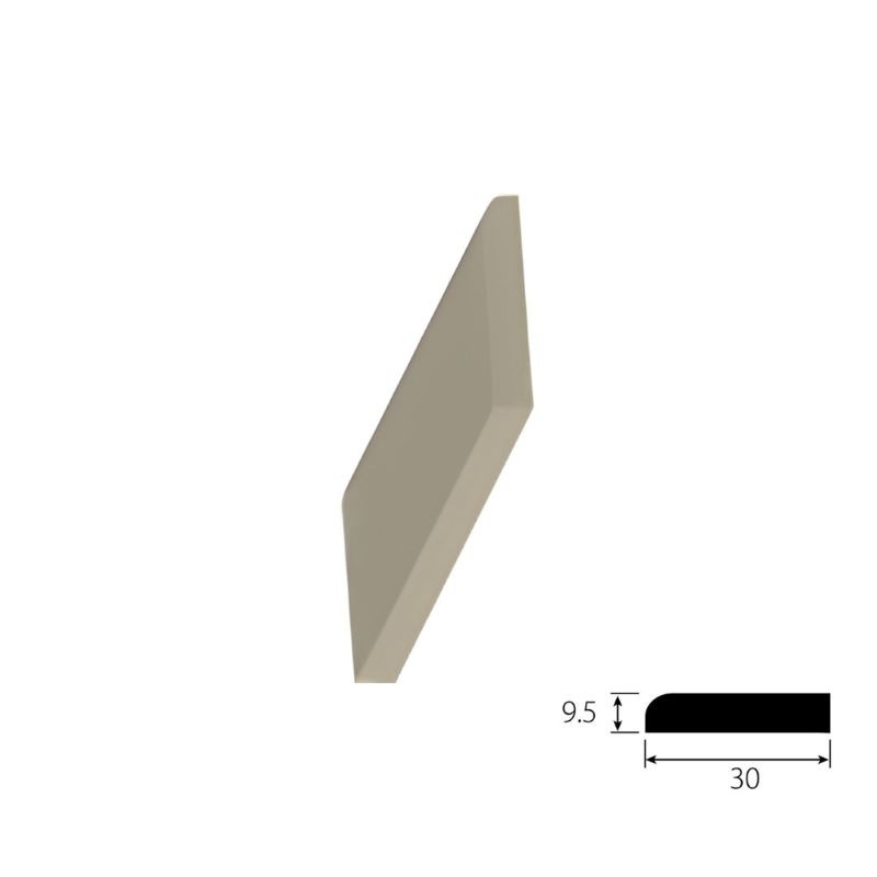 【木製モールディング】 巾木 H3422  ヘム（ツガ）無塗装  厚さ9.5mm x 幅30mm x 長さ2438mm