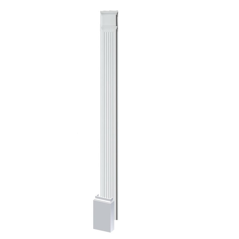 【輸入装飾材】 ファイポン ピラスター溝付 PIL108 巾114/133/178mm 高さ2743mm 2本1組