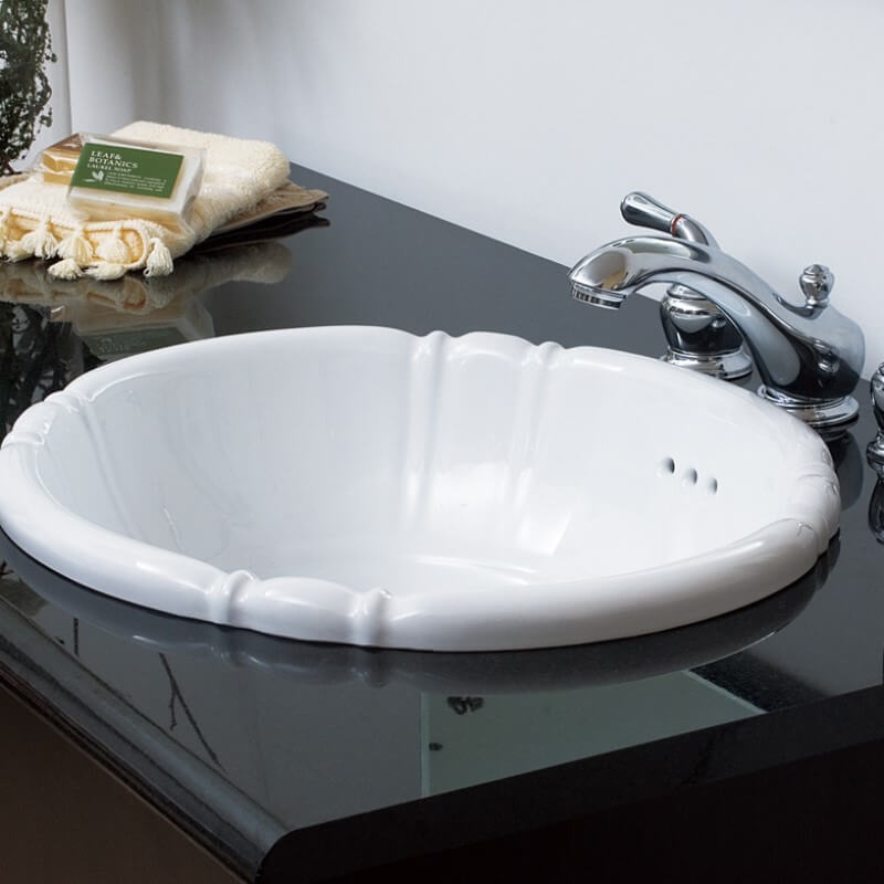 【海外スタイル】洗面ボウル スタンダードシリーズ HPB2501 プレーンホワイト 503x410mm 約9kg 陶器製