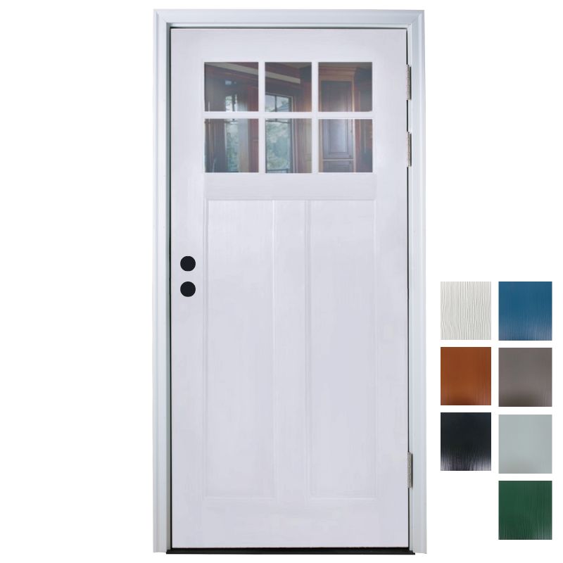 【高耐久・高断熱】輸入外部ドア［片開きセット］ ディスティンクション D39G-30 巾908 x 高さ2007mm ノックダウン 塗装色バリエーション有り