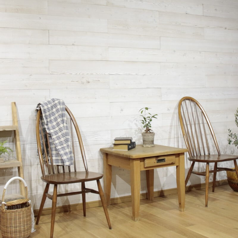 天然木壁パネル ソリデコ WHITE BRASH 4x128x1180mm 1ケース(11枚=1.66ｍ2入り）