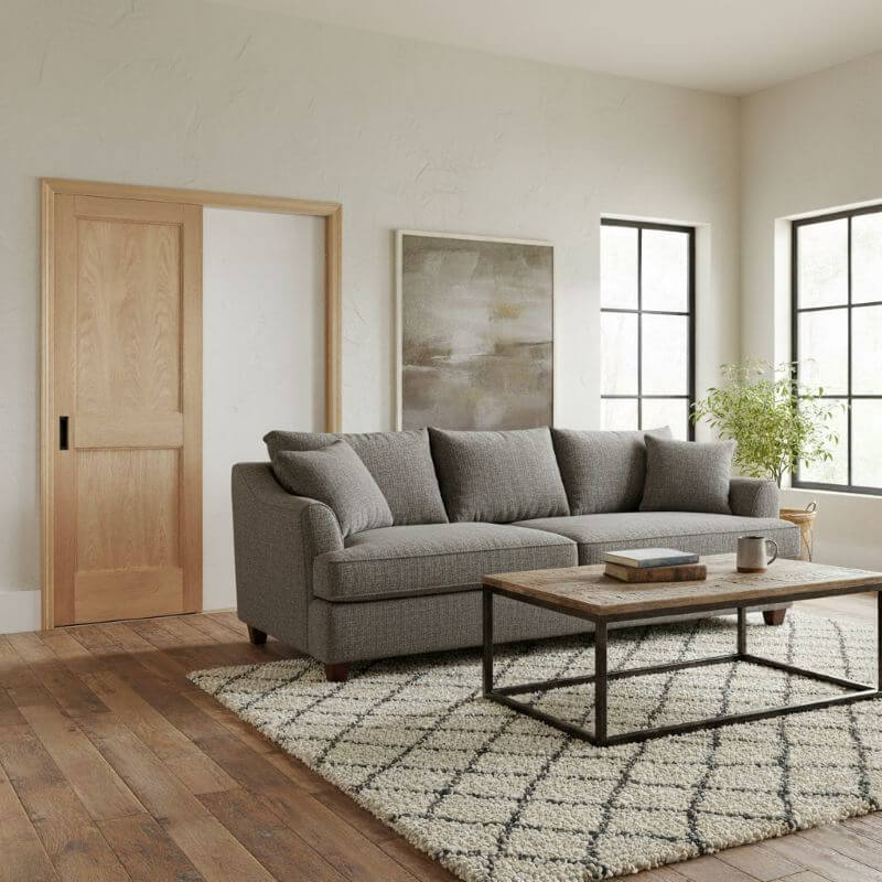 【片引きドア】木製室内ドア 巾661mm  ホワイトオーク ジェルドウェン 1022W 枠セット 枠巾・塗装選択可（ノックダウン式）