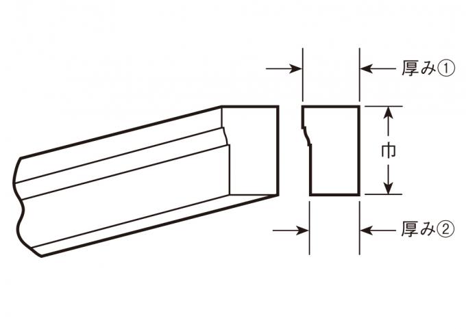 【輸入装飾材】 ファイポン MLDWM180 装飾材 ブリックモールド 厚み32mm(27mm) x 巾51mm x 長さ2438/3658mm