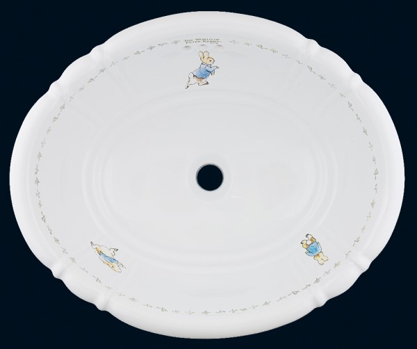 【海外スタイル】洗面ボウル ピーターラビット™シリーズ PRB2801 503x410mm 約9kg 陶器製
