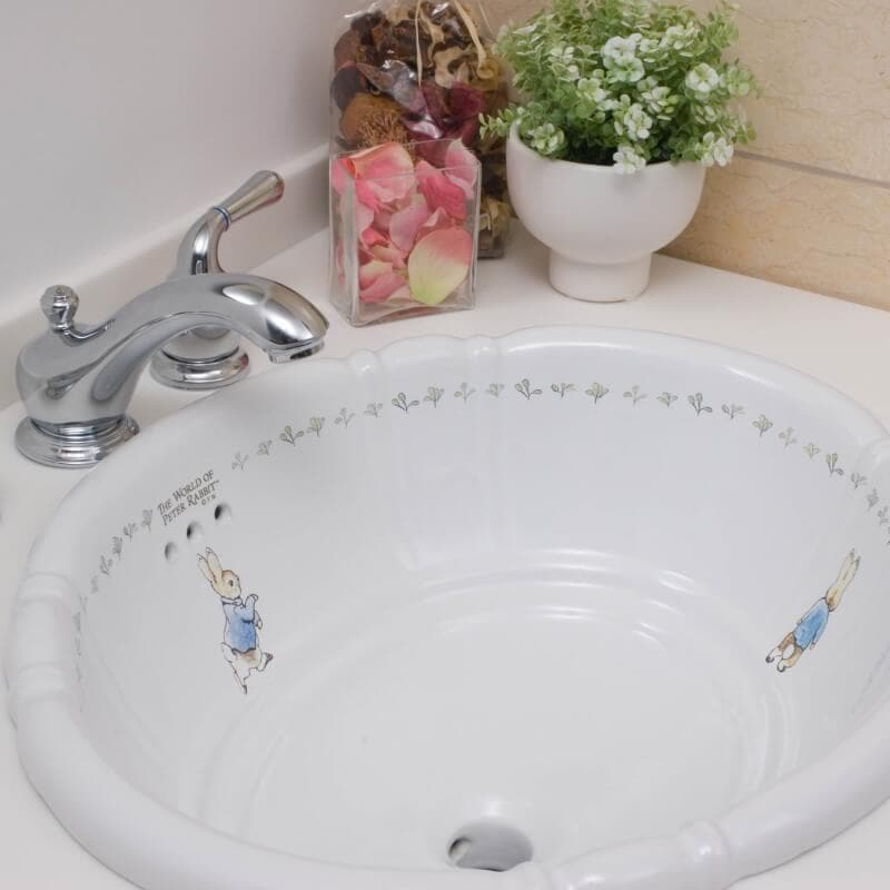 【海外スタイル】洗面ボウル ピーターラビット™シリーズ PRB2801 503x410mm 約9kg 陶器製