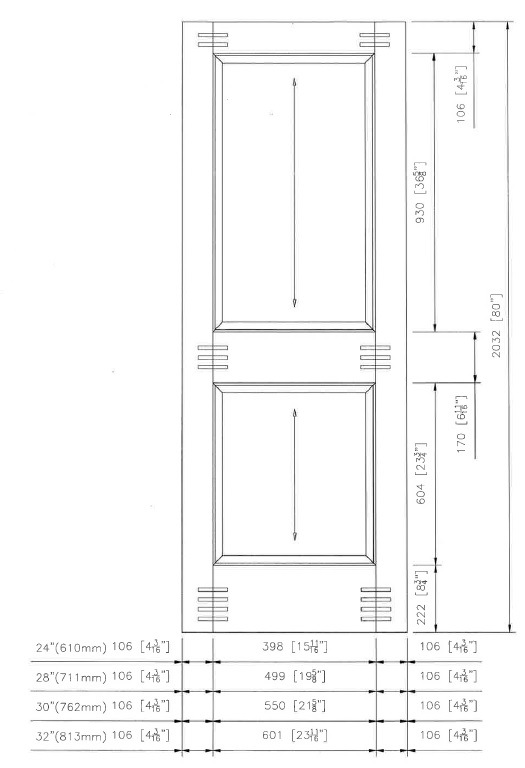 片開き室内ドアセット クリアパイン82 無塗装 枠・塗装選択OK｜巾762mm ノックダウン式