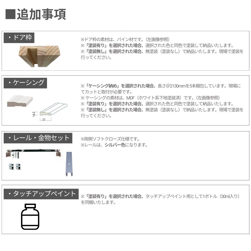 【片引きドア】メソナイトドア 巾762mm HDF 2S 枠セット ノックダウン 引手付き 枠巾選択あり 塗装選択あり