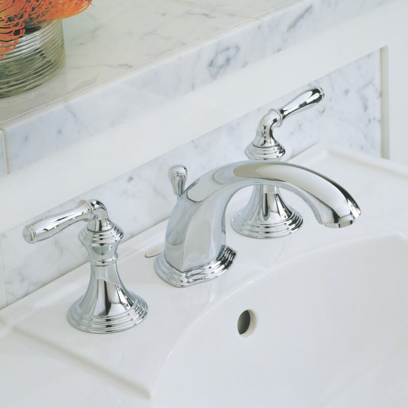 【KOHLER（コーラー）】 3穴2ハンドル混合水栓 デボンシャー K-394-4-CP ポリッシュドクローム