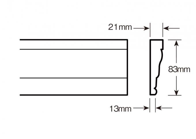 【輸入装飾材】 ファイポン MLD230-12 装飾材 厚み21mm(13mm) x 巾83mm x 長さ3658mm