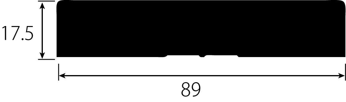 【MDFモールディング】 ケーシング（額縁）MFP495  MDF 白系下地塗装済  厚さ17.5mm x 幅89mm x 長さ2134mm