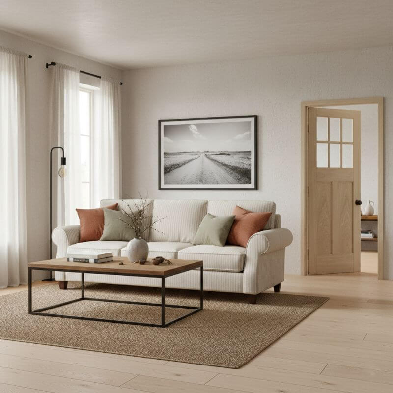 【片開きセット】ホワイトオーク木製室内ドア 巾712mm  ジェルドウェン  644W シングル・透明ガラス 枠巾・塗装選択可（ノックダウン式）