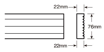 【輸入装飾材】 ファイポン MLD205-12 装飾材 厚み22mm x 巾76mm x 長さ3658mm