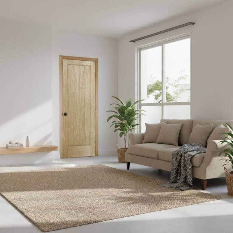 片開きセット】ホワイトオーク木製室内ドア 巾813mm ジェルドウェン