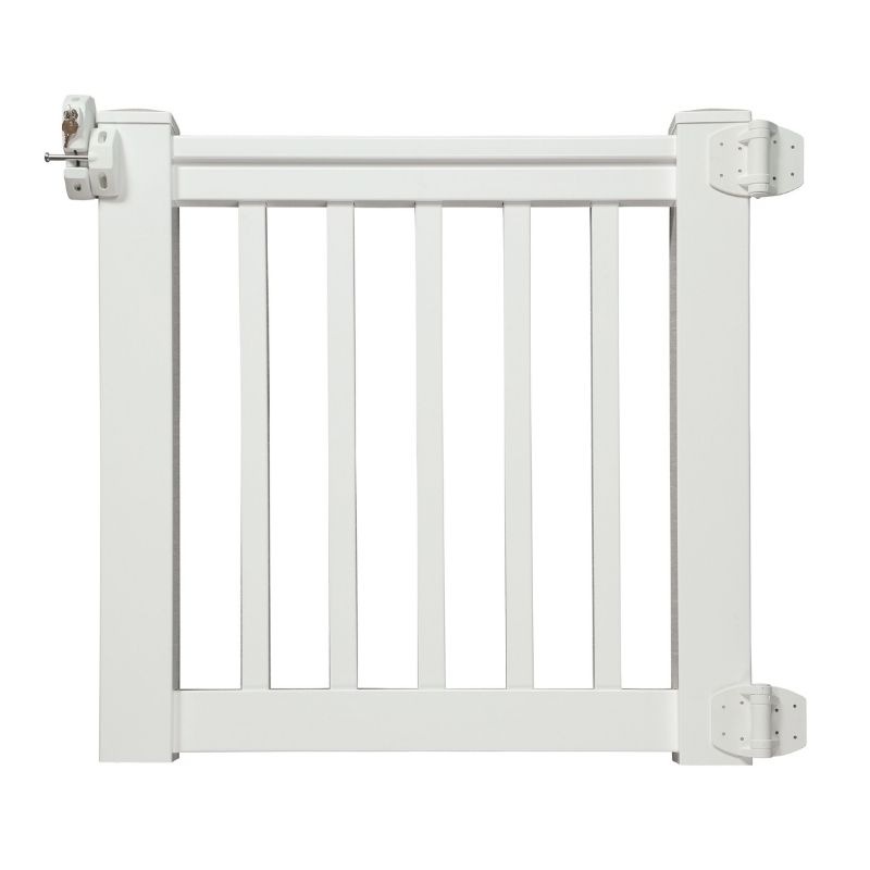 【輸入フェンスキット】 ファイポン ゲートキット（白色）　クイックレールシステム