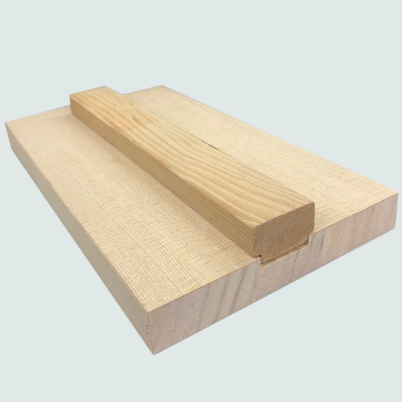 【室内ドア枠】 開き戸用［ケーシング納め］ 無塗装 長さ2130mm 【ヘム化粧貼り】