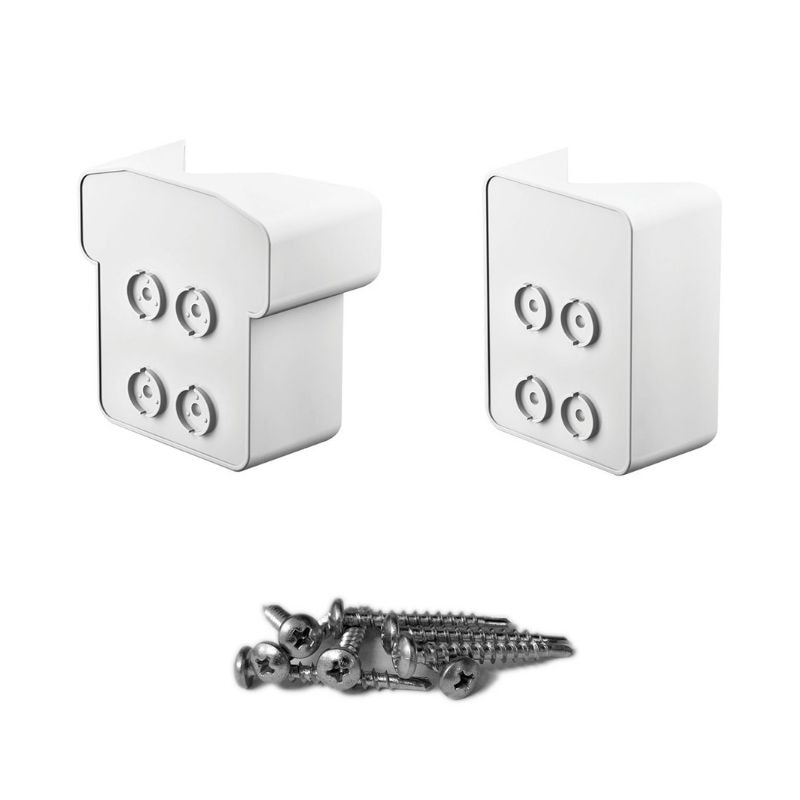 【輸入フェンスキット】 ファイポン 45°コーナーブラケットキット(白色) クイックレールシステムオプション部材