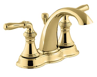 【KOHLER（コーラー）】 3穴2ハンドル混合水栓 デボンシャー K-393-N4-PB ポリッシュブラス