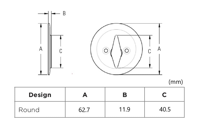 クイックセット】 室内ドアロックセット ラウンドポケットドアロック