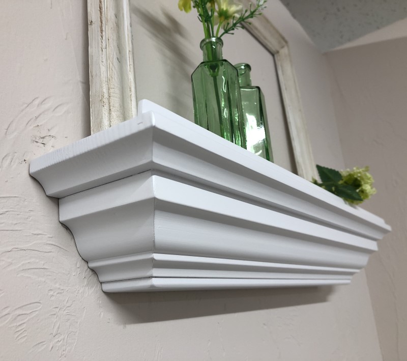 Molding Shelf】 壁掛け棚 ホワイト 巾45cm 石膏ボード壁・木壁対応
