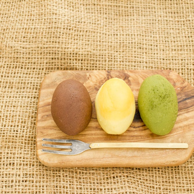 くりーみぃすいーとぽてと6個
<br>
<br>
　　
（プレーン,チョコ,抹茶 x 各2）
