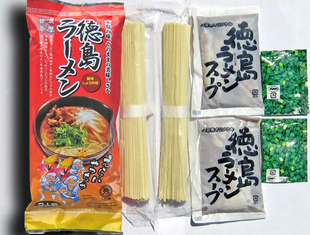 八百秀徳島ラーメン（棒麺）２食入袋（ネギ入り）