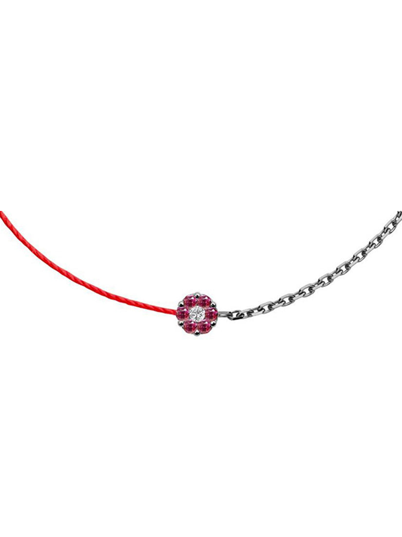 ILLUSION COLORED SAPHIR ROSE COEUR BLANC BR ブレスレット ROUGE