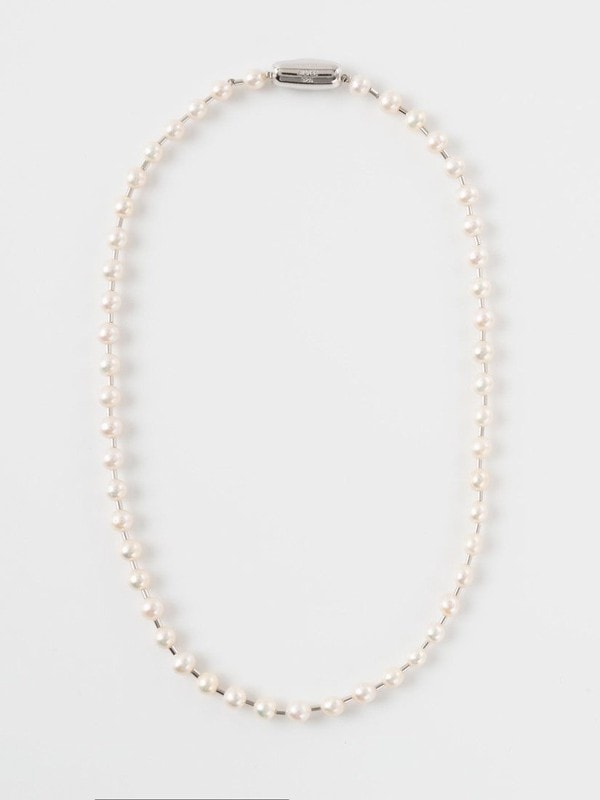Pearl ball chain ネックレス(38cm)