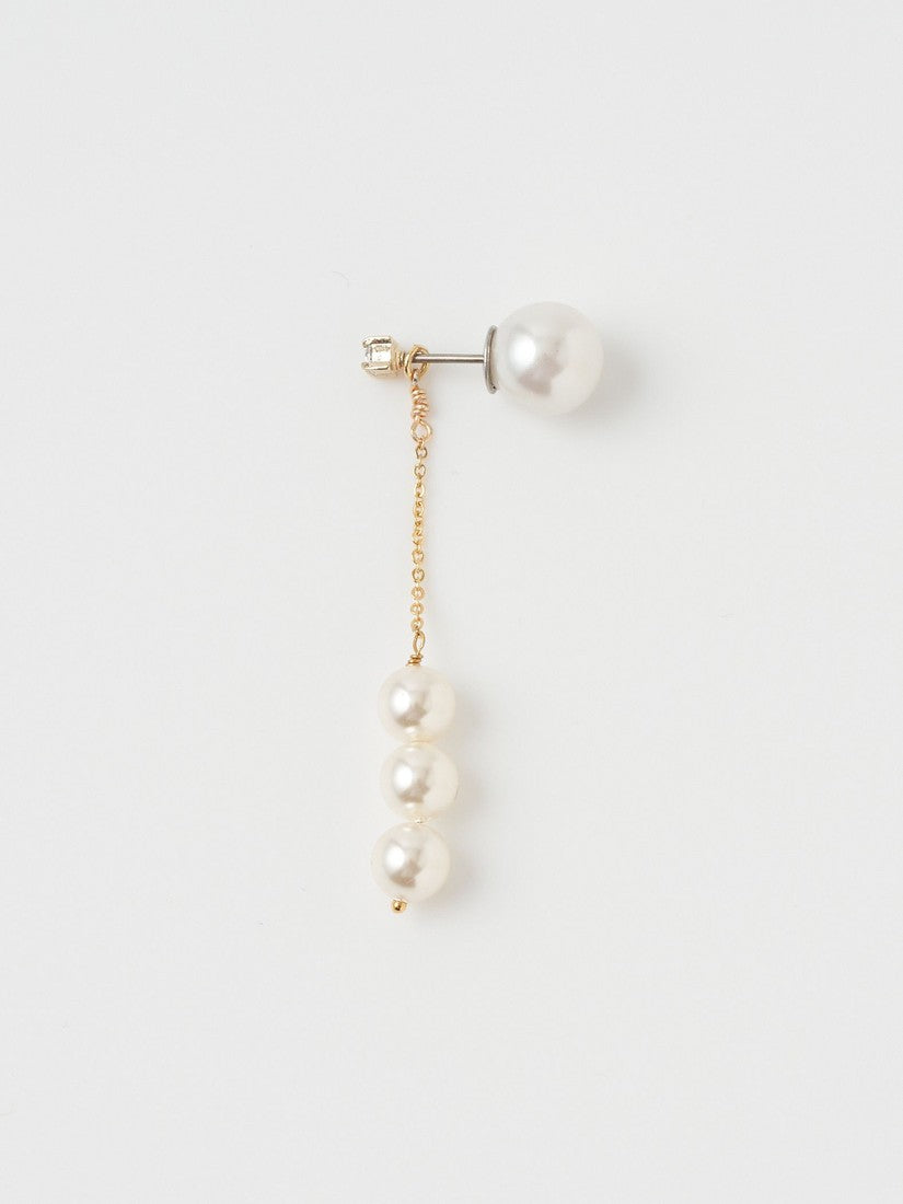 3 pearls chain ピアス (short)（片耳用）（ピアス）｜H.P.FRANCE公式