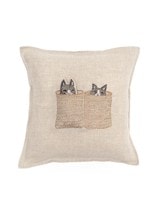 ポケットクッションカバー 30x30 Basket cat（クッション）｜H.P.